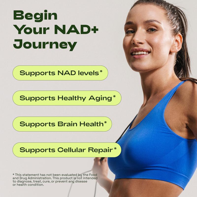 NAD+ Supplement for Skin Aging Support, Energy, and Focus