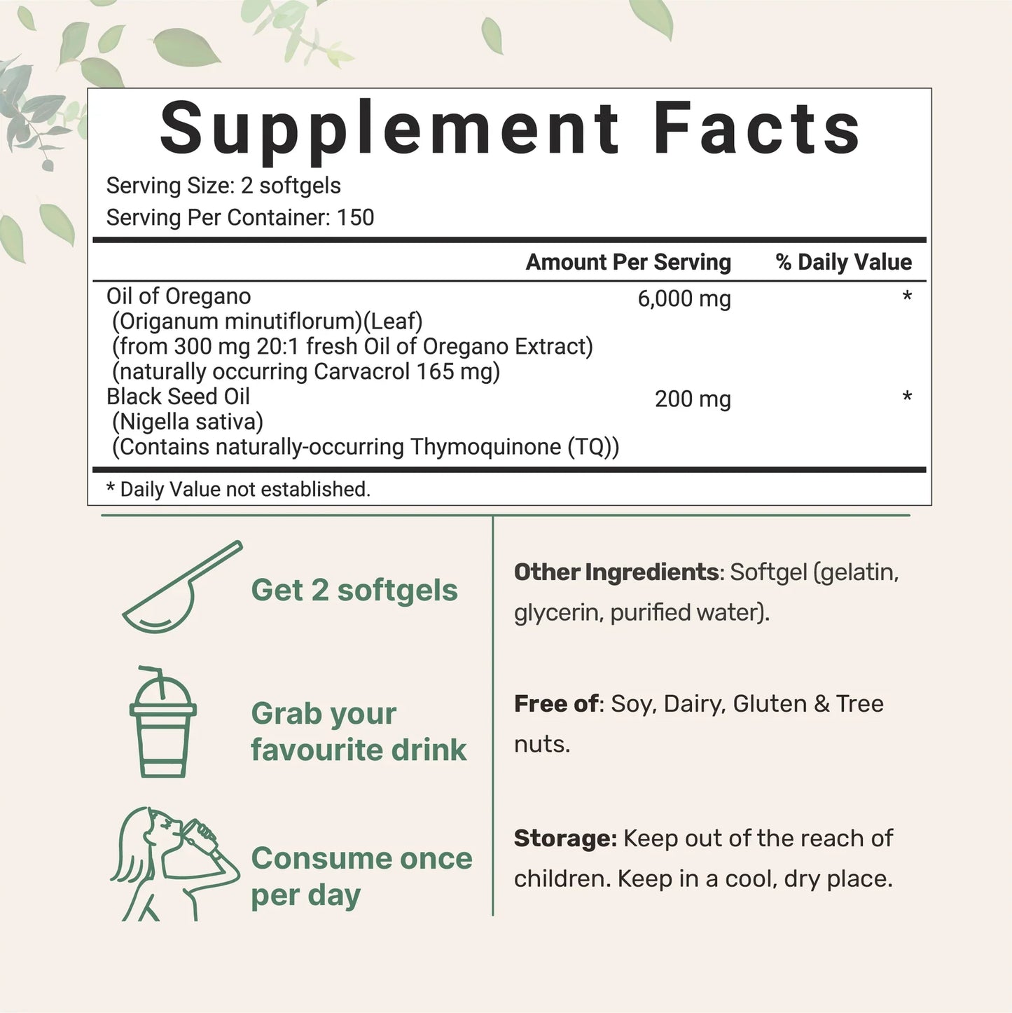 Oil of Oregano with Black Seed Oil